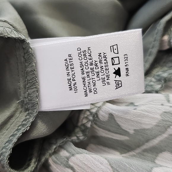 1. State Womens Strapless Dress. Grean and Cream . Large - Picture 8 of 9